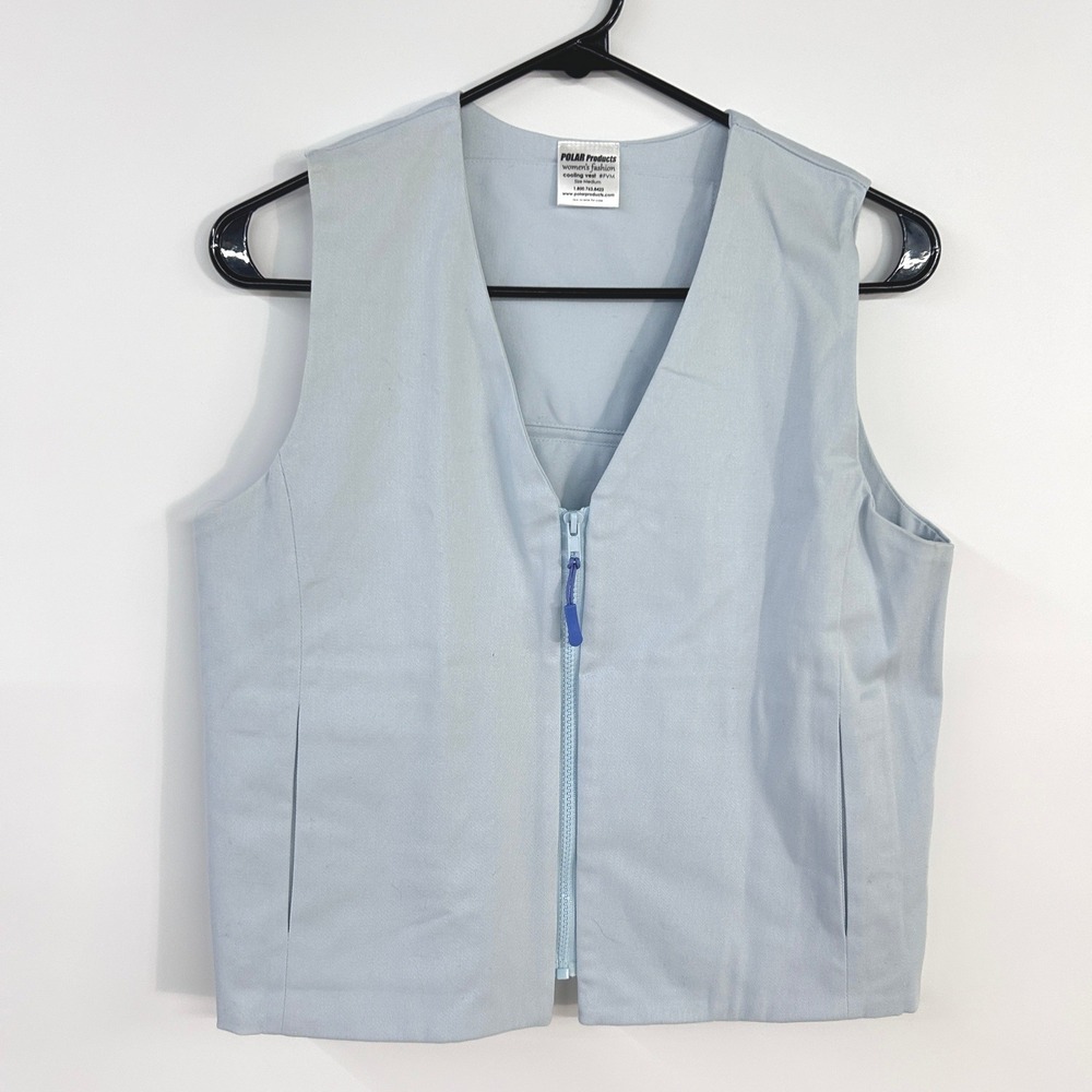 Polar Products Womens Cooling Vest Medium Light Blue Utility Outdoor Performance